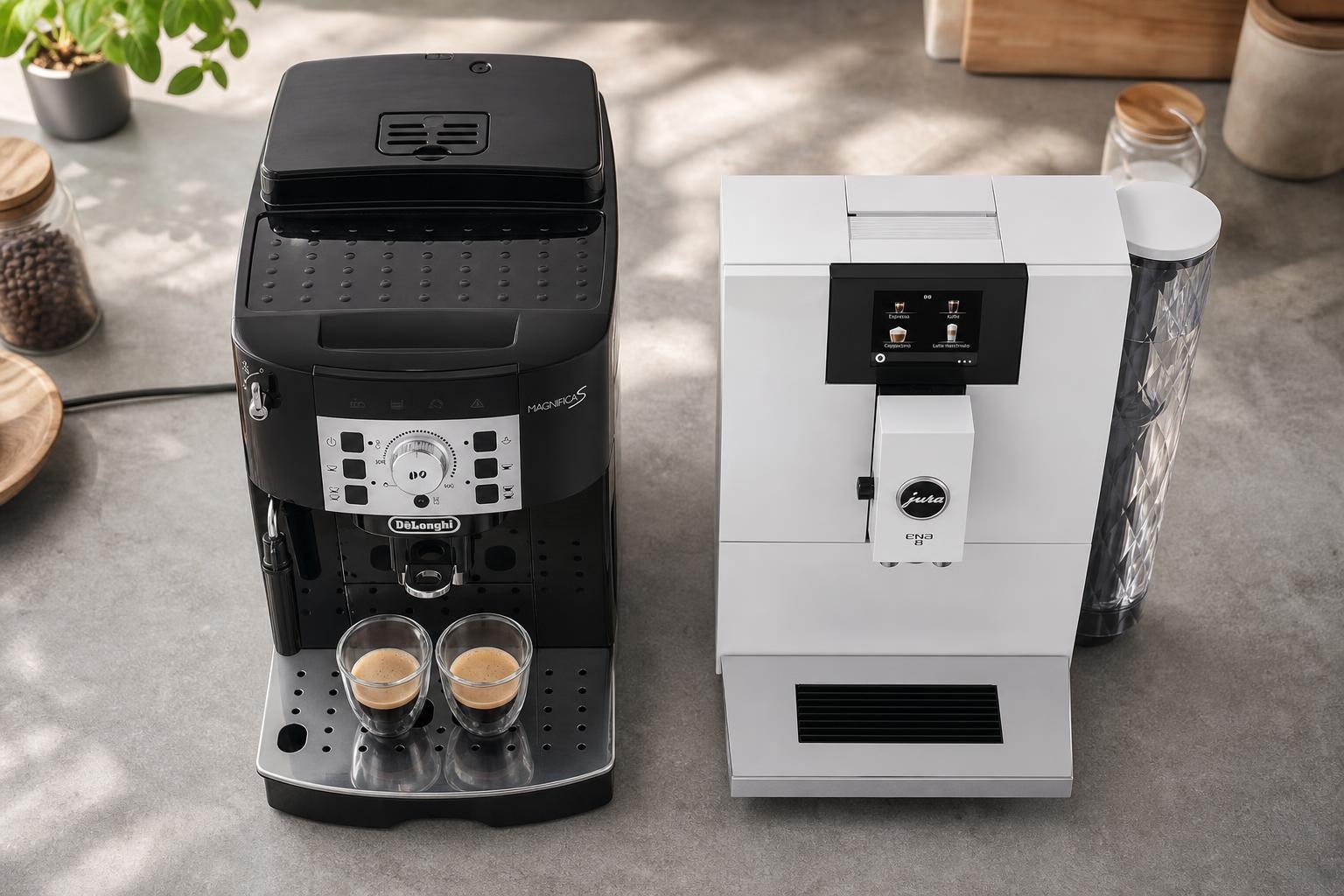 De’Longhi Magnifica S vs. JURA ENA 8 (2026): Wer gewinnt das Kaffeevollautomaten-Duell?